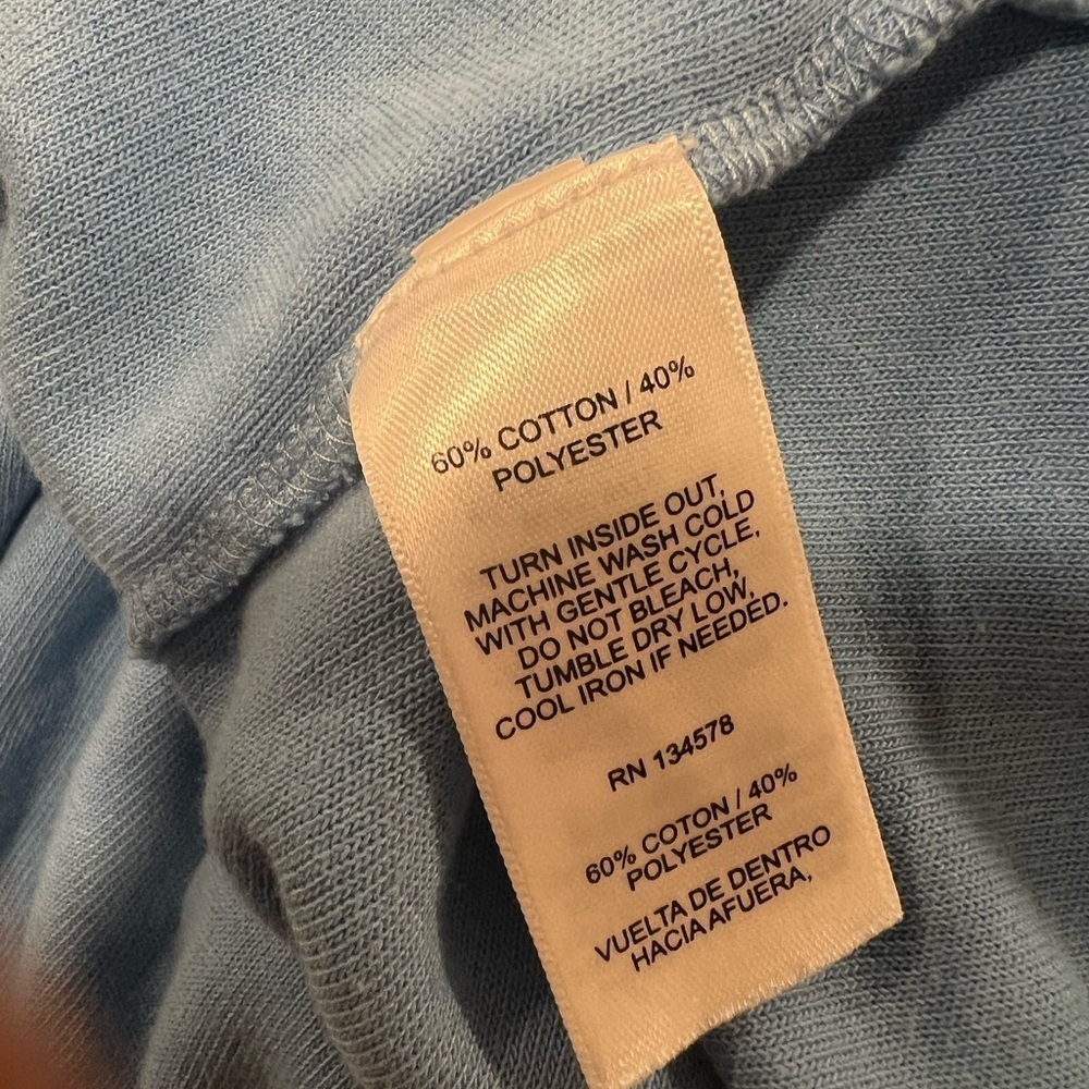 VINEYARD VINES Terry Towel Hoodie in Ocean Breeze Blue Sz L - Picture 8 of 8
